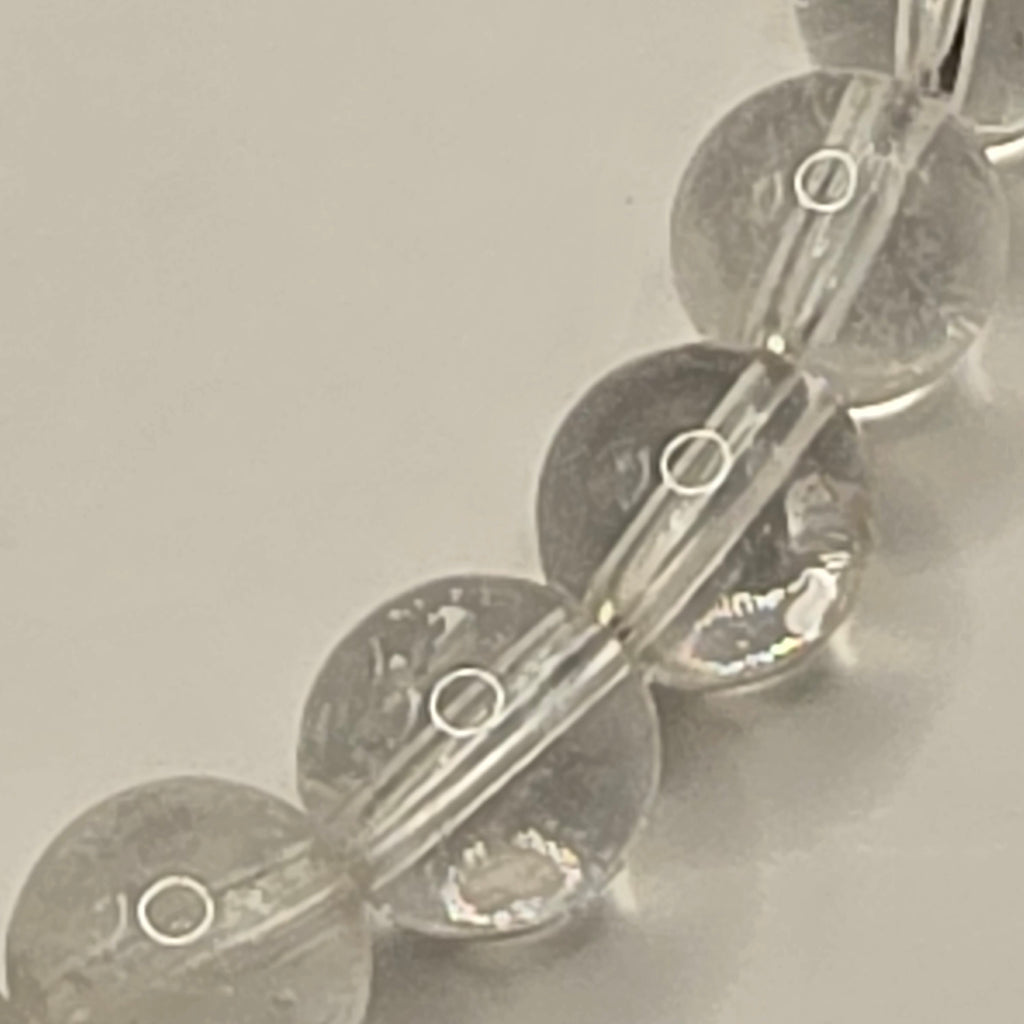 Damen Armband / Bracciale Energie / Bergkristall 6 mm Kugeln / schlicht + feminin