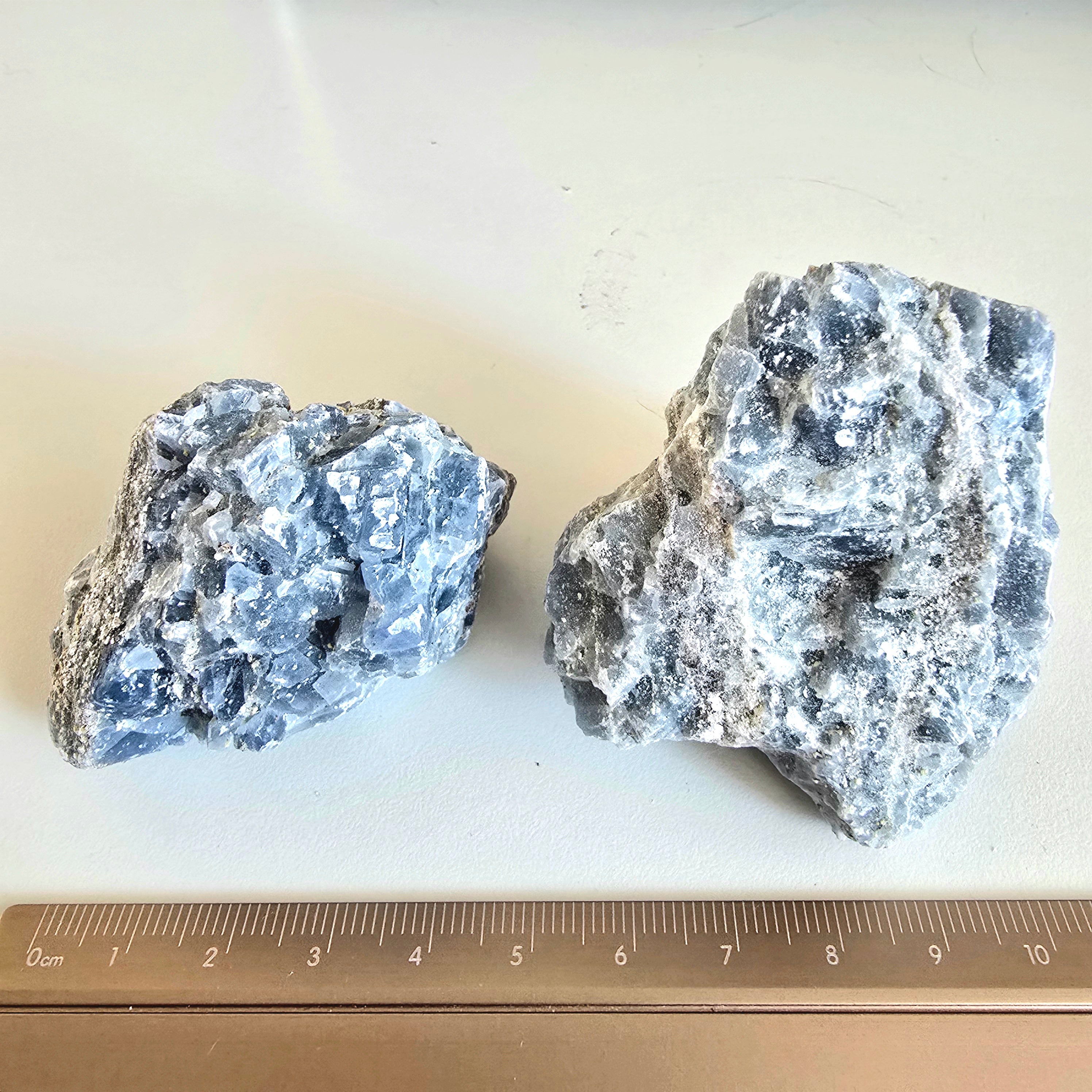 Blauer Calcit Rohstein - Set No. 4