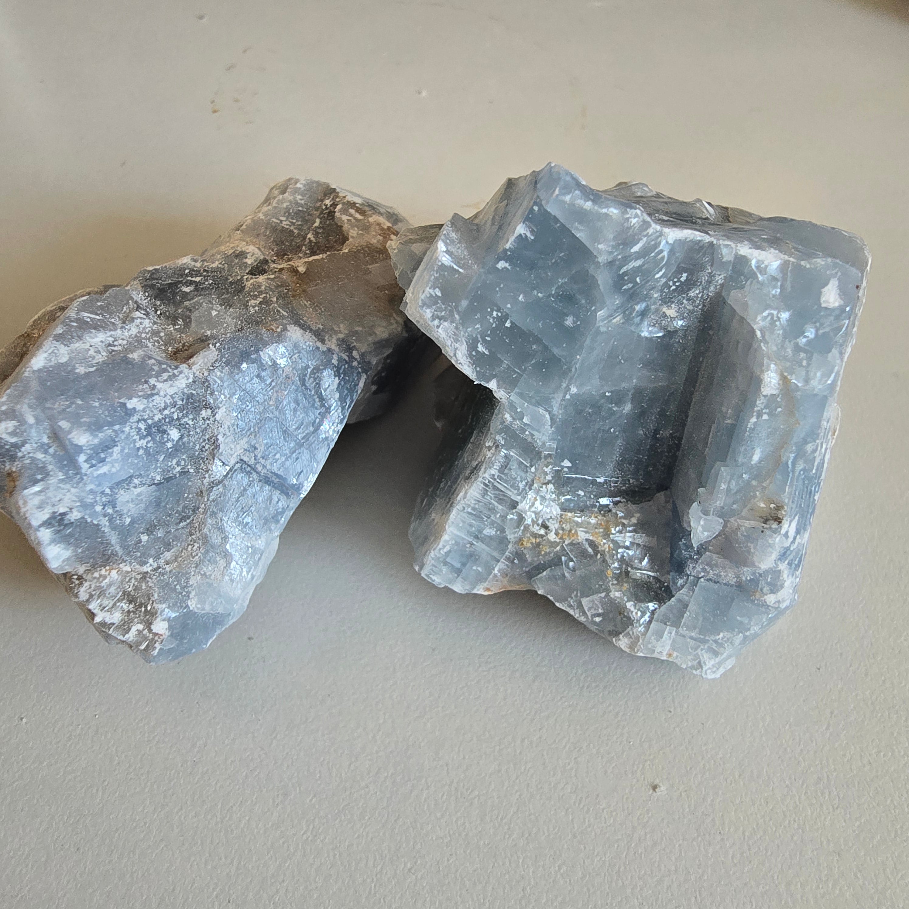 Blauer Calcit Rohstein - Set No. 5