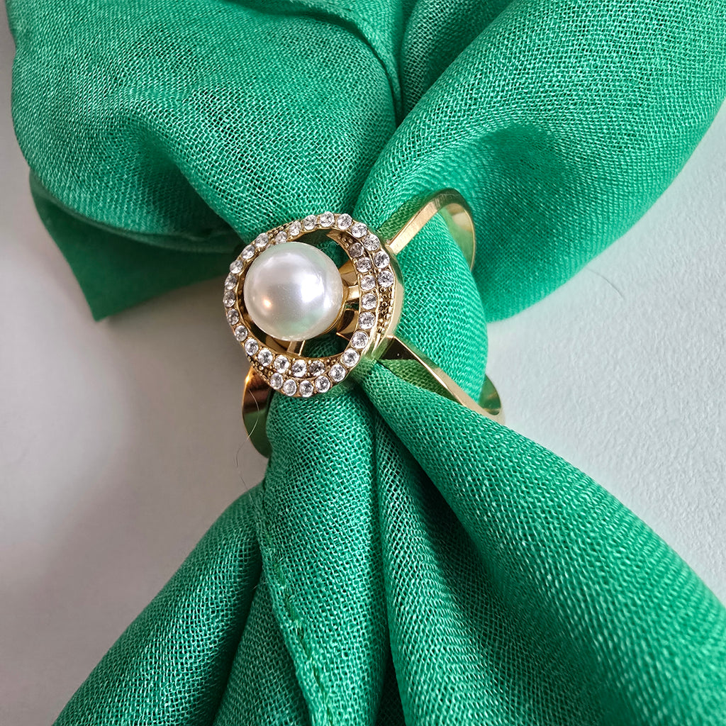 Schalring Perle No. 1 / Perla Luminosa / Edelstahl vergoldet