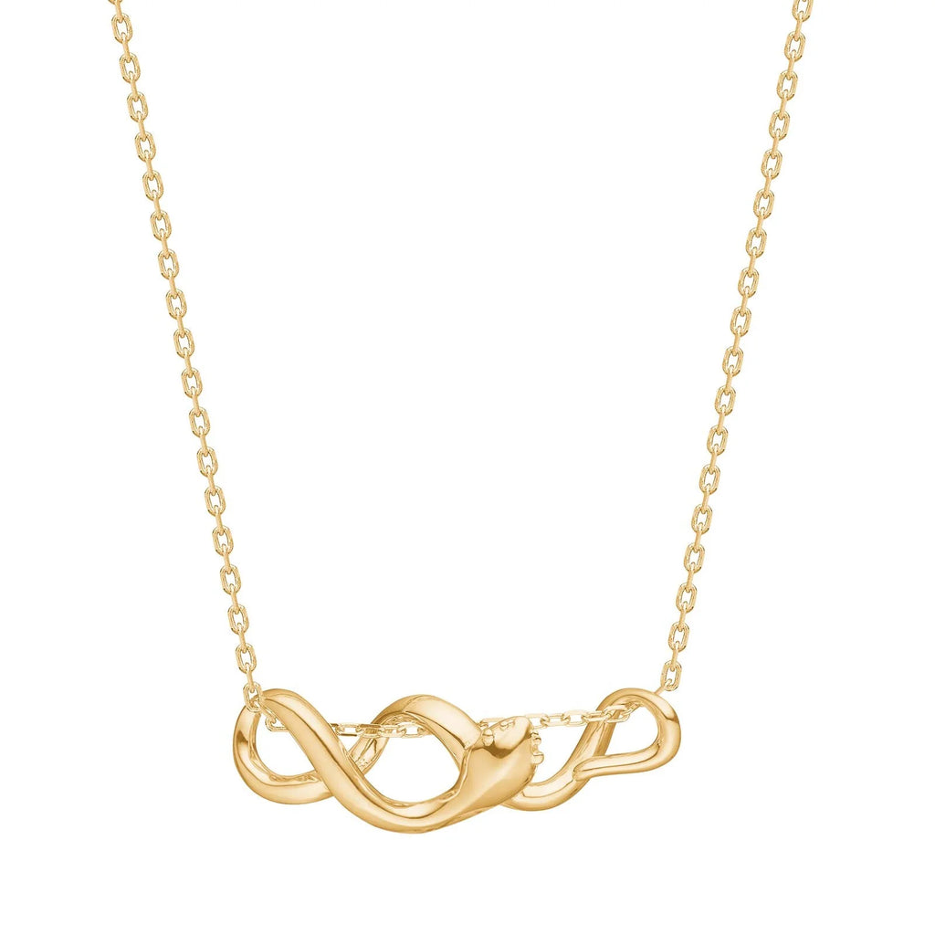 Damen Kette mit Anhänger / Serpens Aurea  / 925er Silber vergoldet / edel + feminin