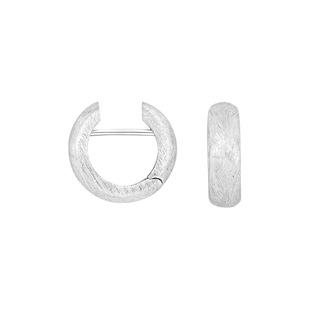 Damen Ohrring System  Creole / Creola Luna Piccola / 925er Silber