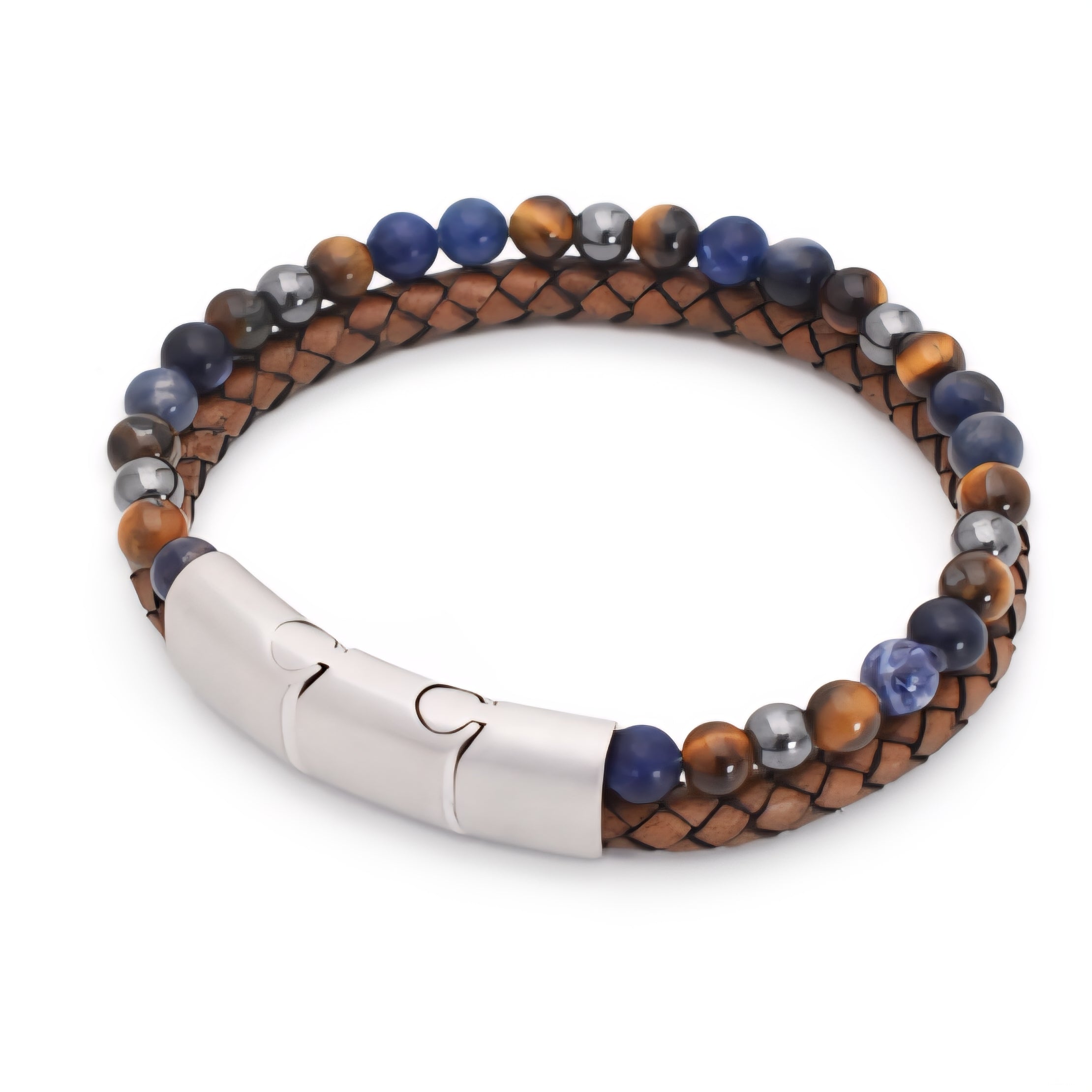 Herren Armband Blue Beads