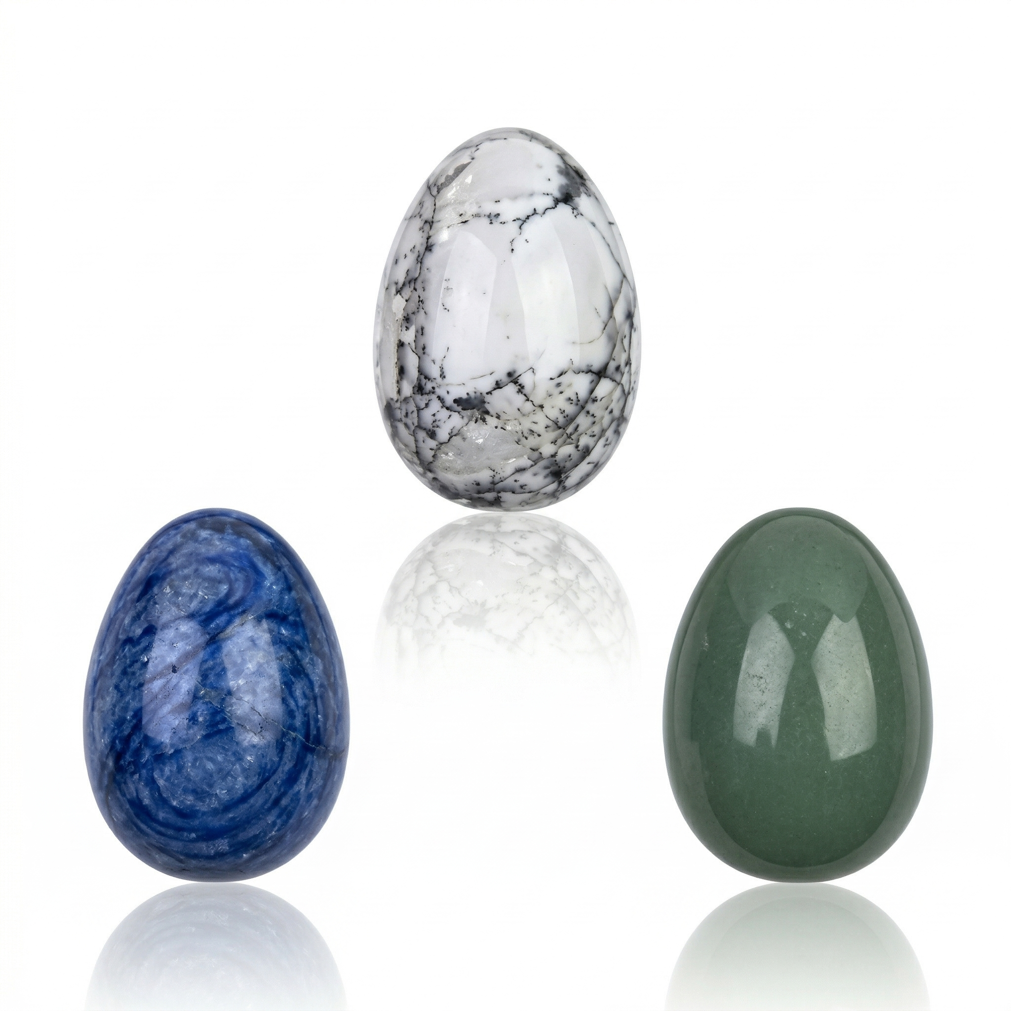 Edelstein-Eier Geschenkset (6 Stück)