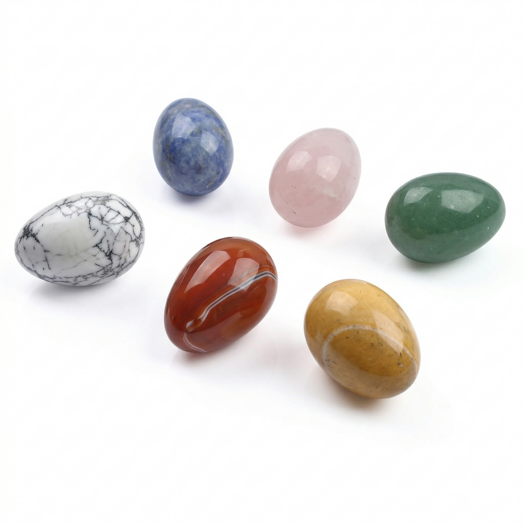 Edelstein-Eier Geschenkset (6 Stück)