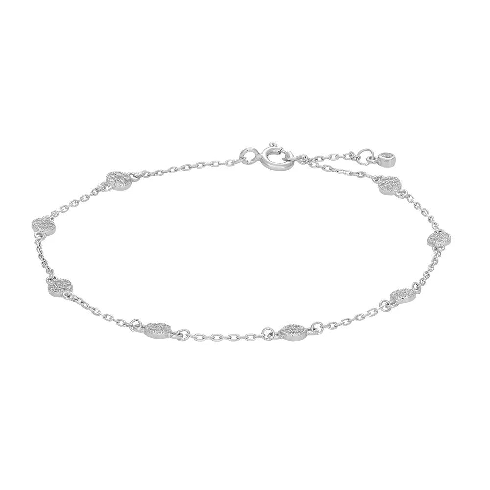 Damen Armband / Luce Sottile / 925er Silber rhodiniert / Zirkonia / elegant schlicht / AnnieNor