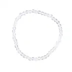 Damen Armband / Delicato Cristallo Puro / Bergkristall 4 mm Kugeln / schlicht + feminin