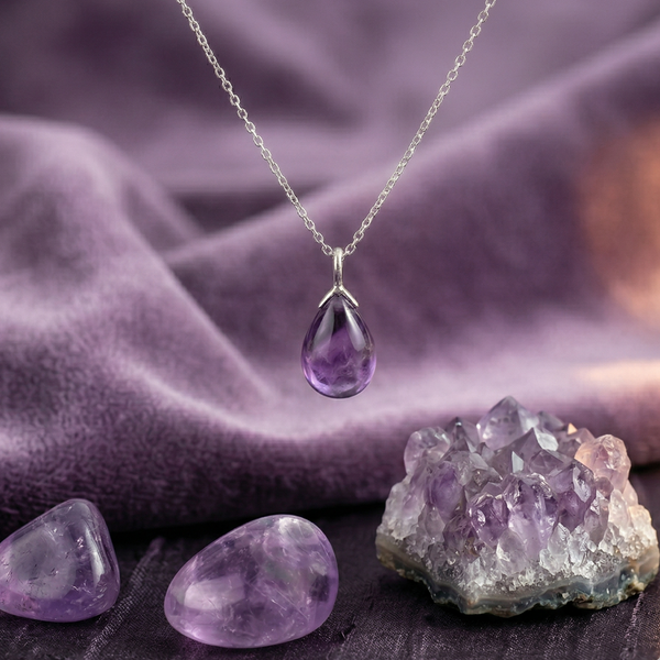 Amethyst und Ankerkette silber DAVUTA