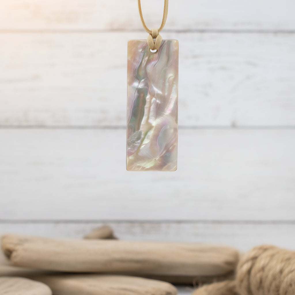 Anhänger Abalone Rechteck am Band