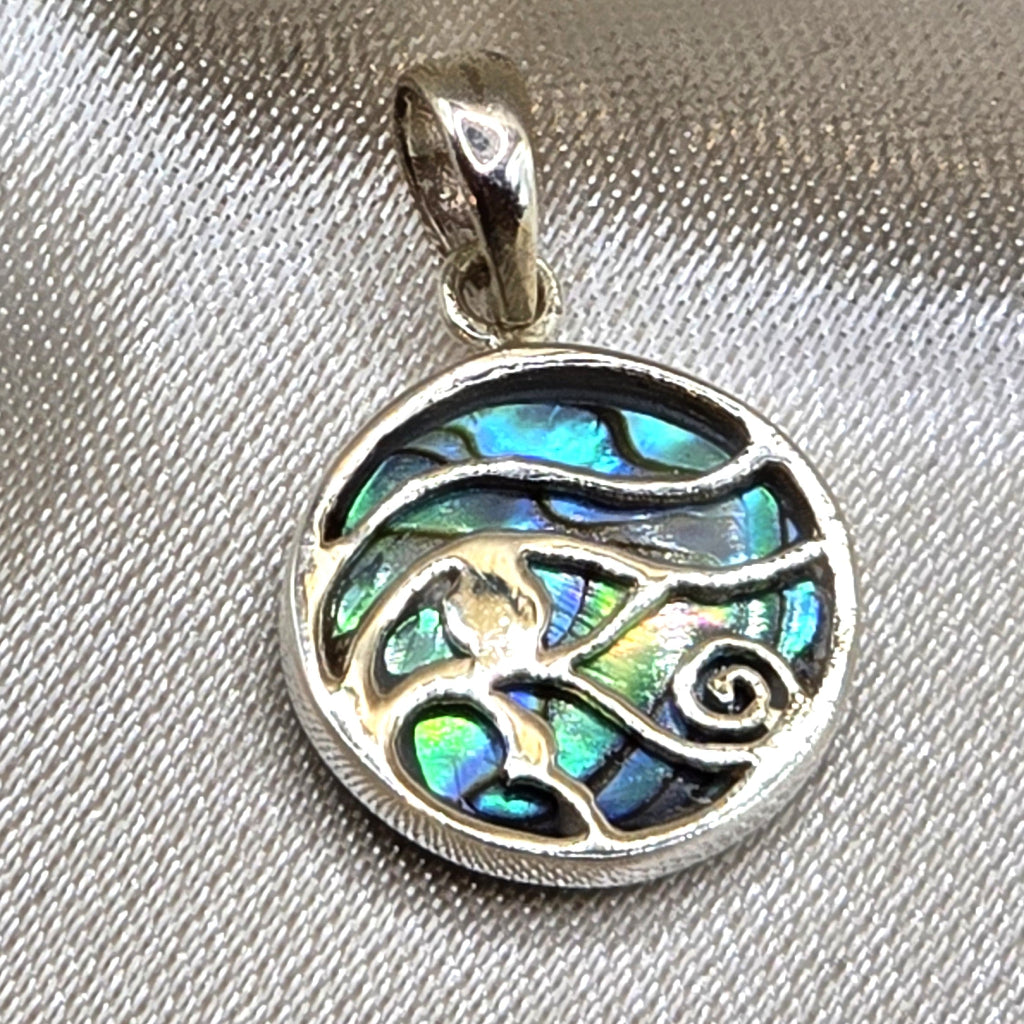 Anhänger Auge des Horus in Silberfassung mit Abalone DAVUTA