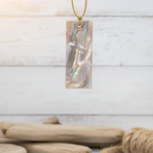 Anhänger Abalone Rechteck am Band