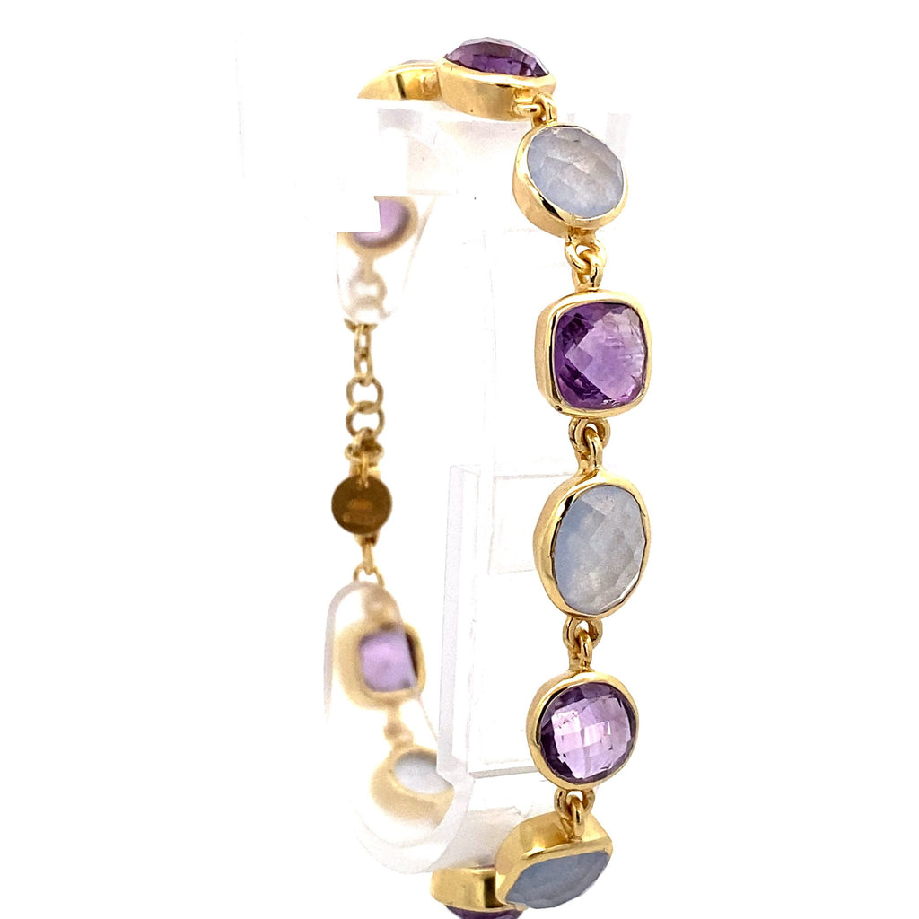 Damen Armband Formmix Amethyst und Quarze