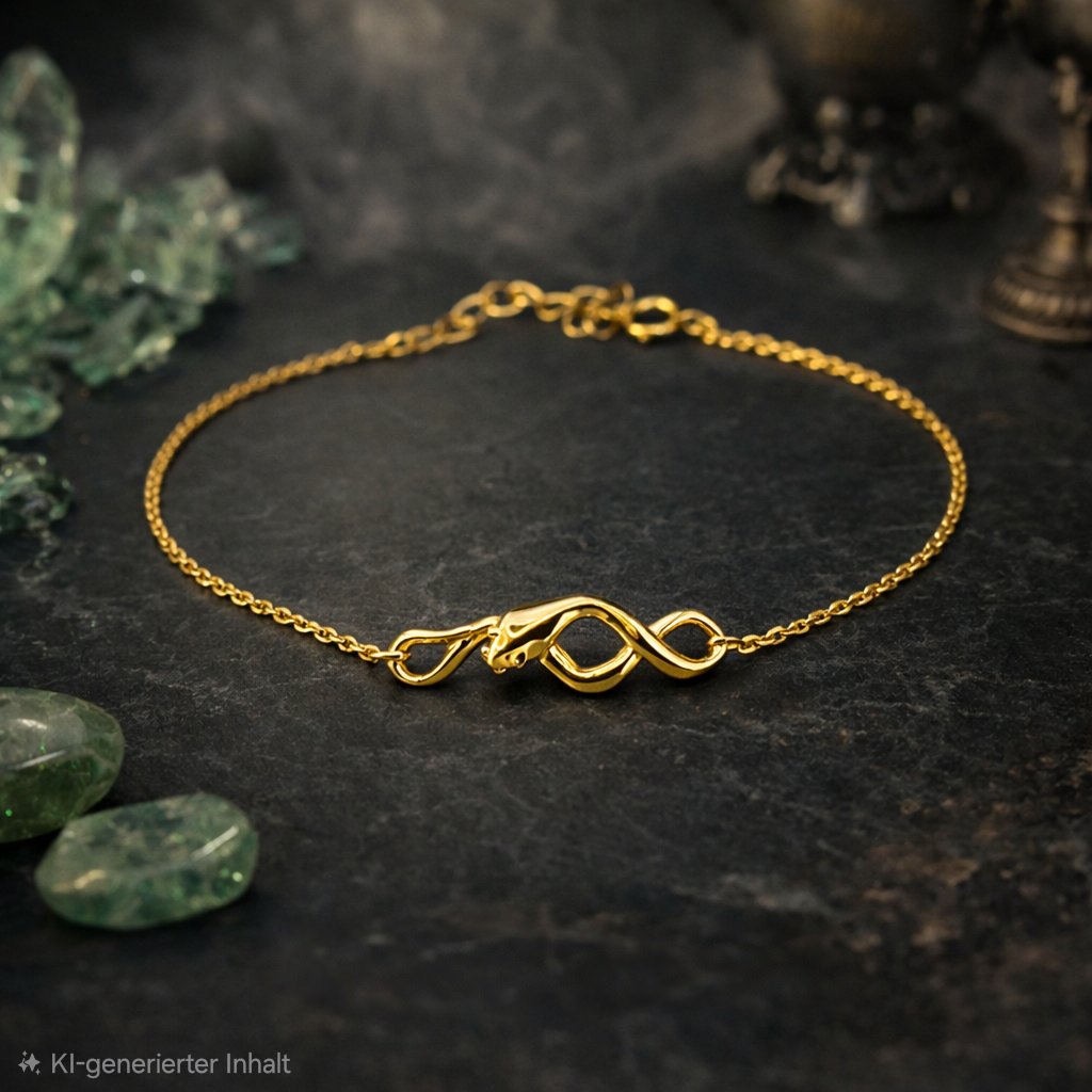 Damen Armband Schlange silber vergoldet by DAVUTA