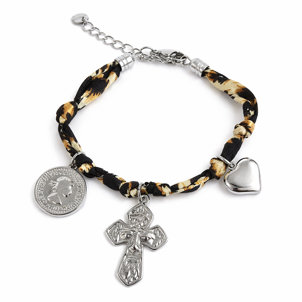 Armband Leostoff mit Symbolen by DAFUTA