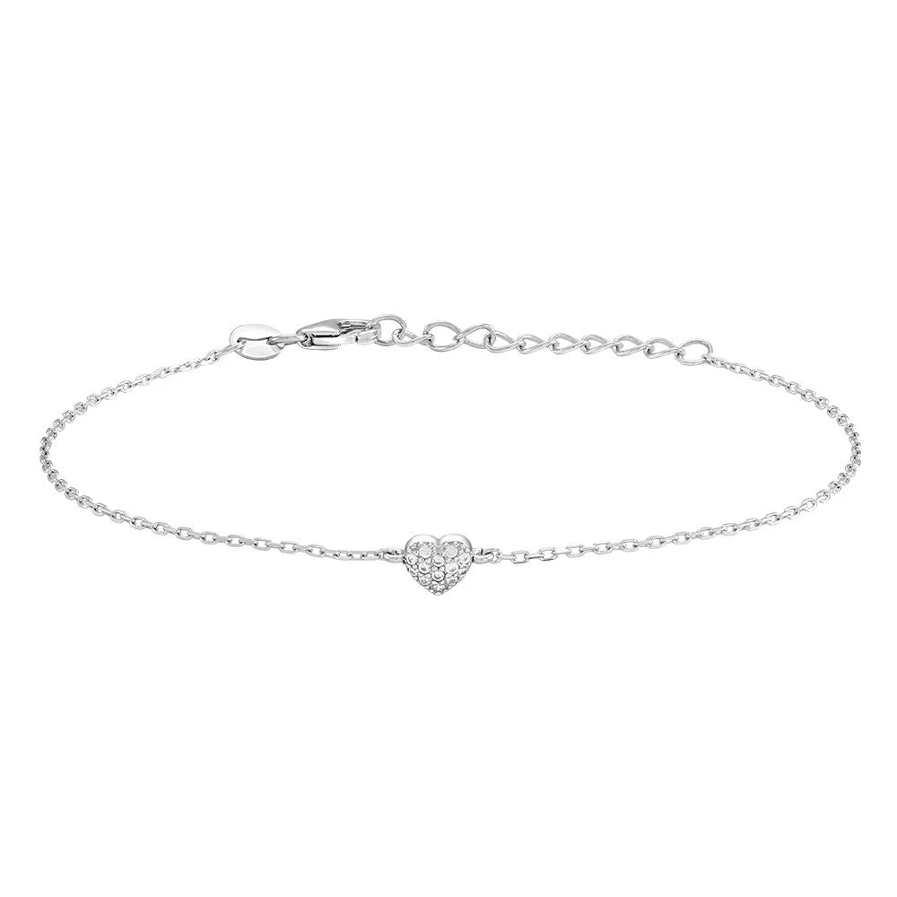 Damen Schmuck-Set Herz / Cuore Piccolo / 925er Silber / Zirkonia / Serie Almanor
