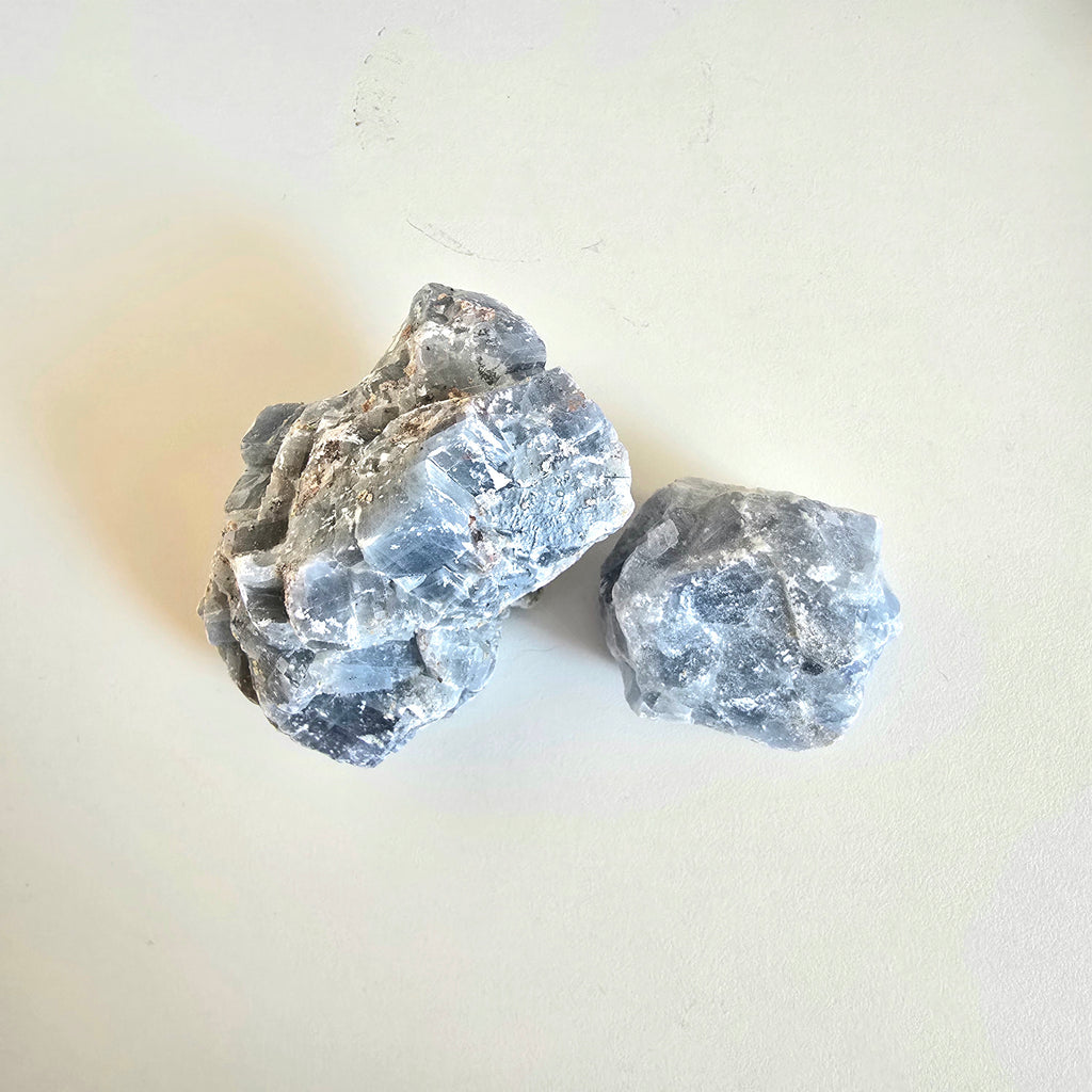 Blauer Calcit Rohstein - Set No. 2