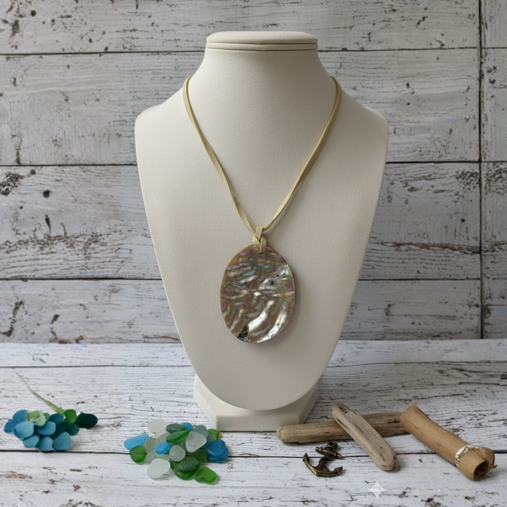 Büste mit Abaloneoval an Band