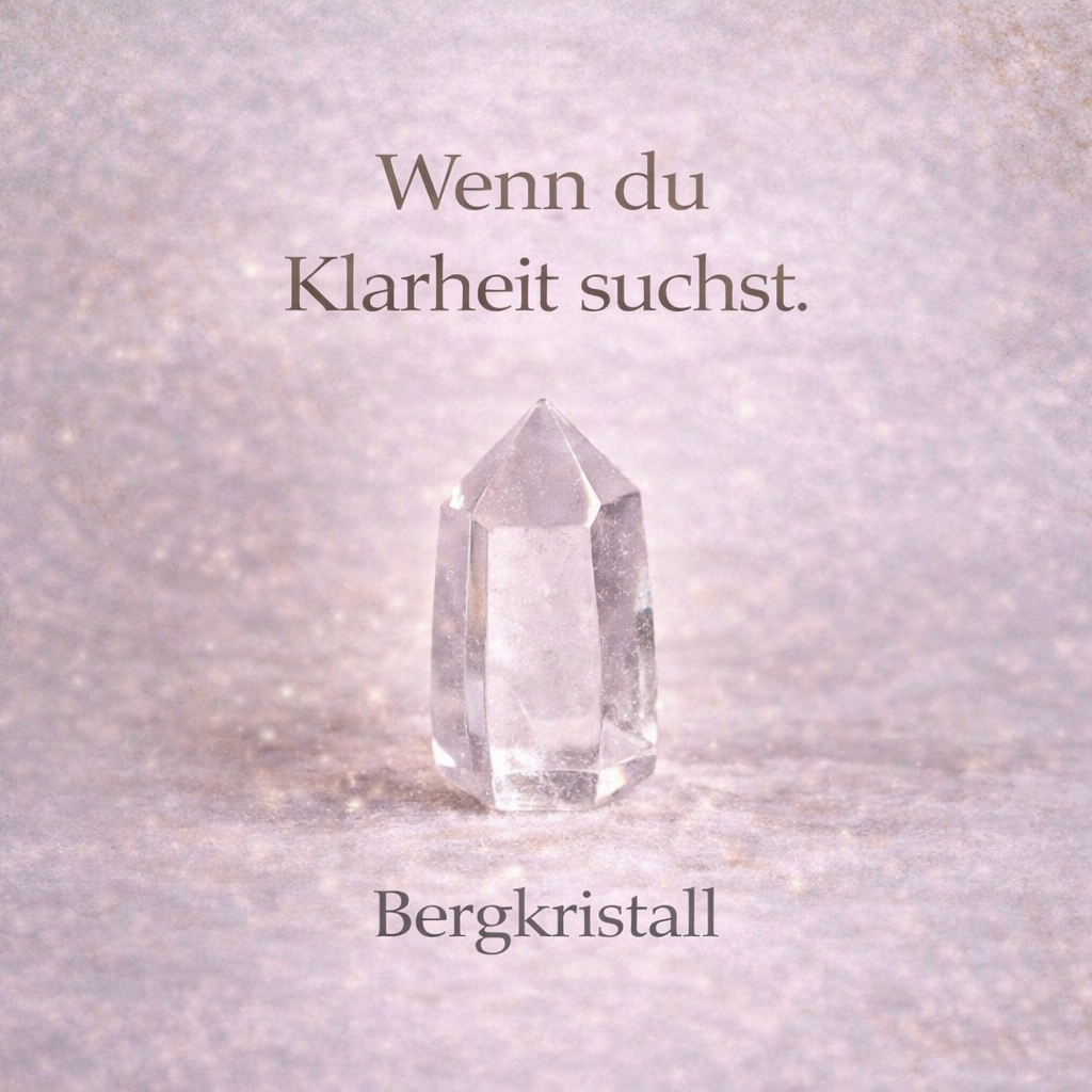 Bergkristall wenn du Klarheit suchst DAVUTA Schmuckjournal