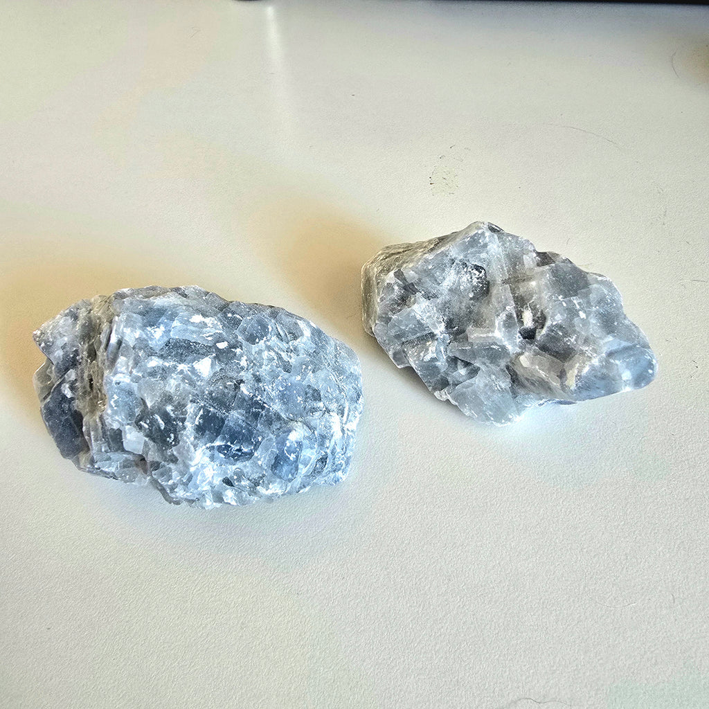 Blauer Calcit Rohstein - Set No. 1