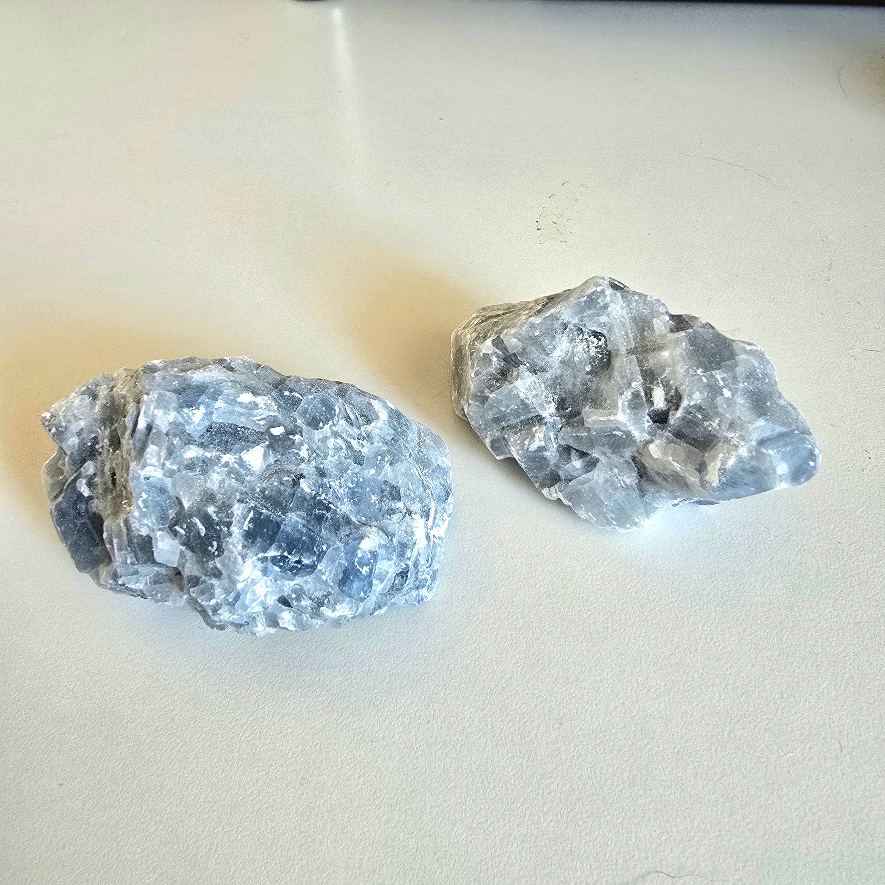 Blauer Calcit Rohstein - Set No. 1