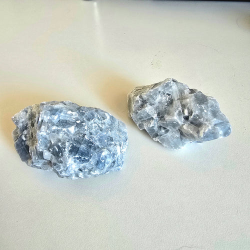 Blauer Calcit Rohstein - Set No. 1