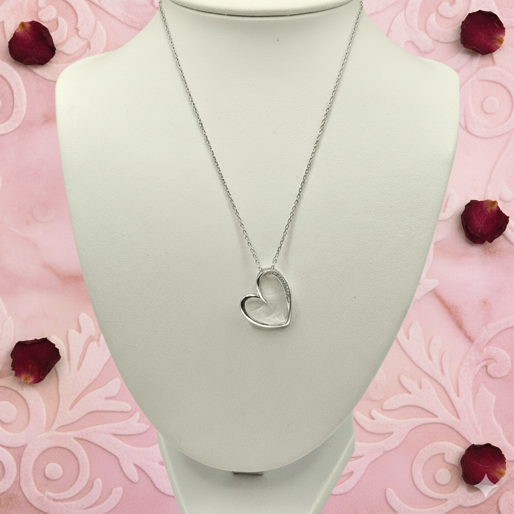 Damen Kette Herz / Cuore Lucente / 925er Silber / Zirkonia / zarte und feminin