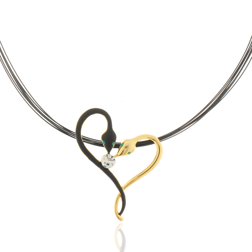 Damen Collier mit Schlangenherz Modeschmuck by DAVUTA