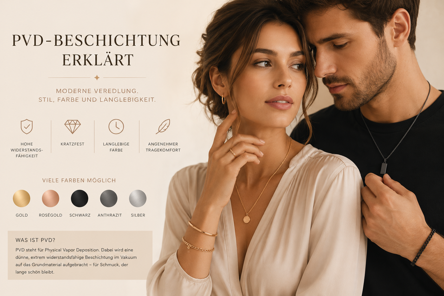 DAVUTA Blogartikel PVD-Beschichtung Schmuck
