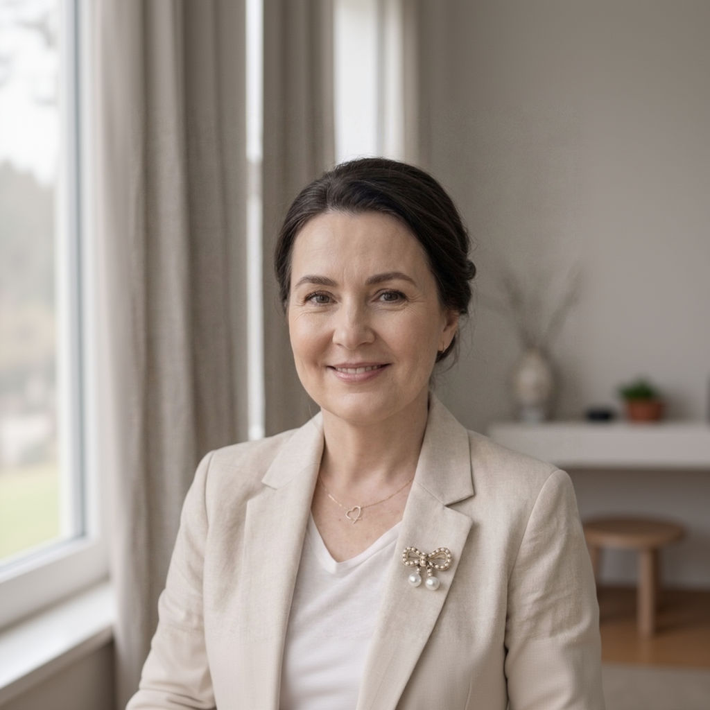 Dame mit Brosche Vintage Schleife Kupfer vergoldet mit künstlichen Perlen by DAVUTA