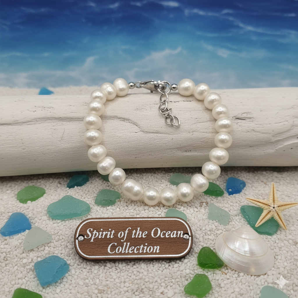 Perlenarmband Süßwasserperle mit Silber DAVUTA