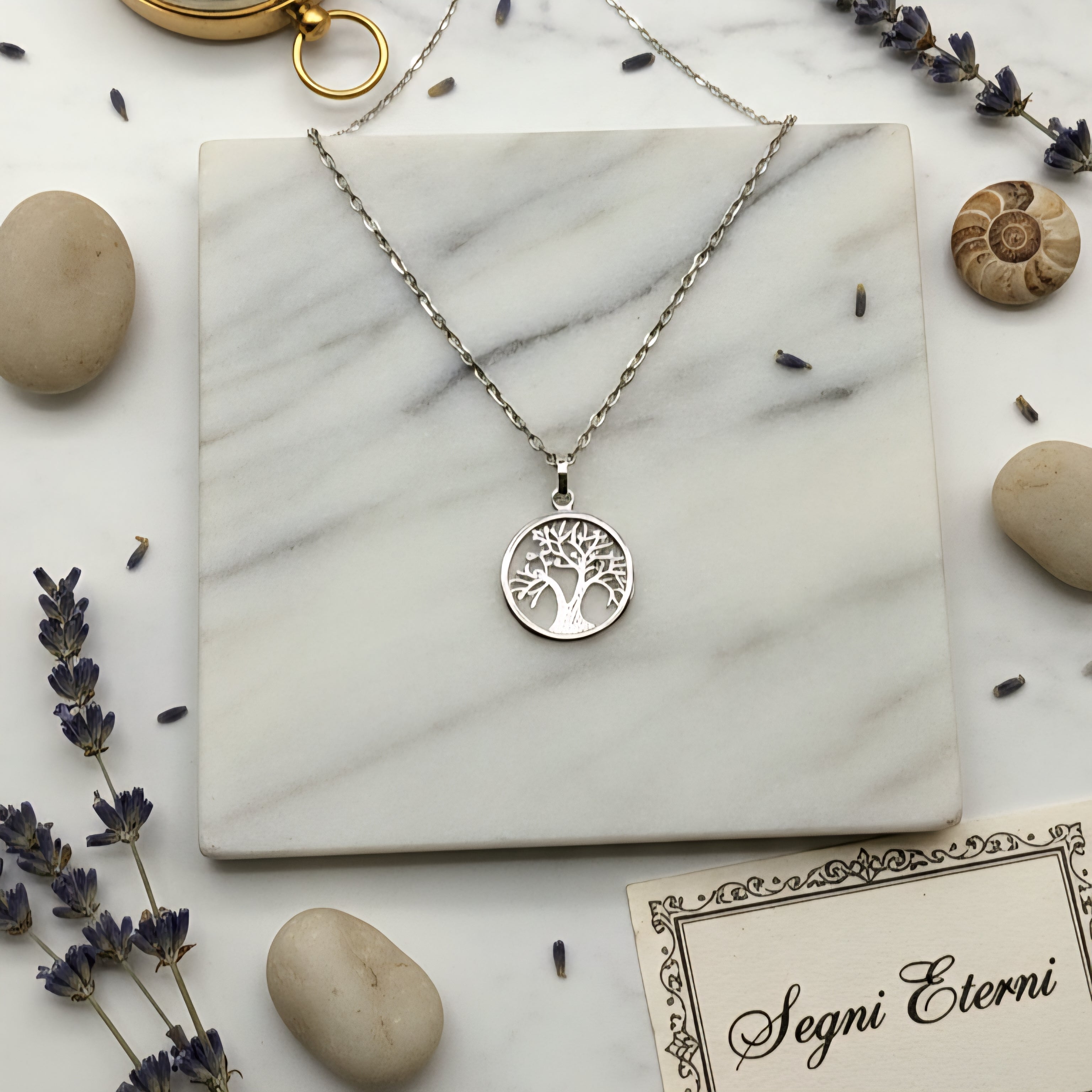 Damen Kette Anhänger Baum des Lebens Silber DAVUTA Spirit Jewellery