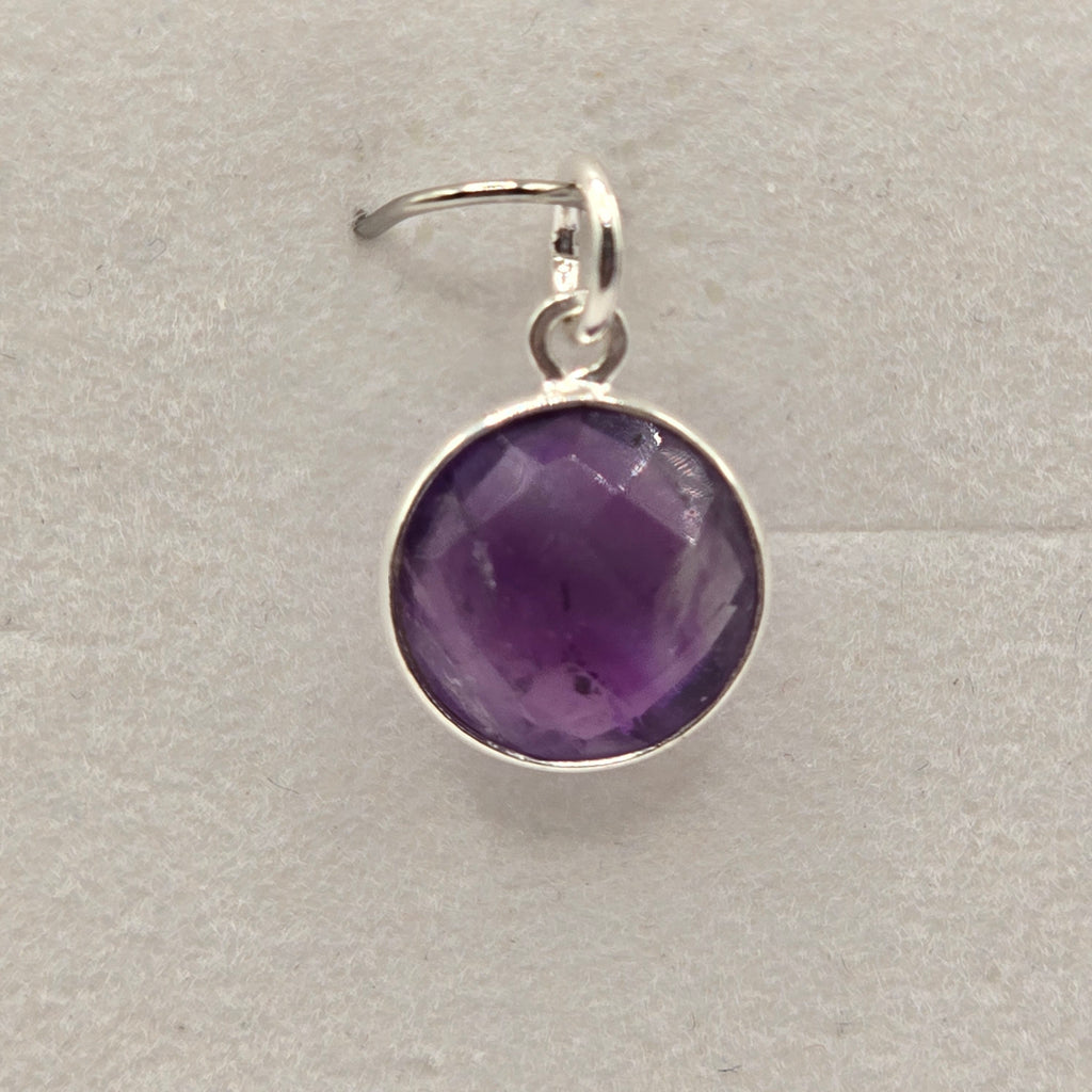 Damen Anhänger rund Amethyst klein Silber DAVUTA Detail