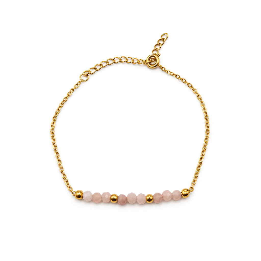Damen Armband Edelstahl Mondstein DAVUTA clean