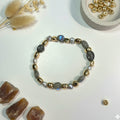 Damen Armband Edelstein grauer Labradorit mit Hämatit Heide Heinzendorff by DAVUTA