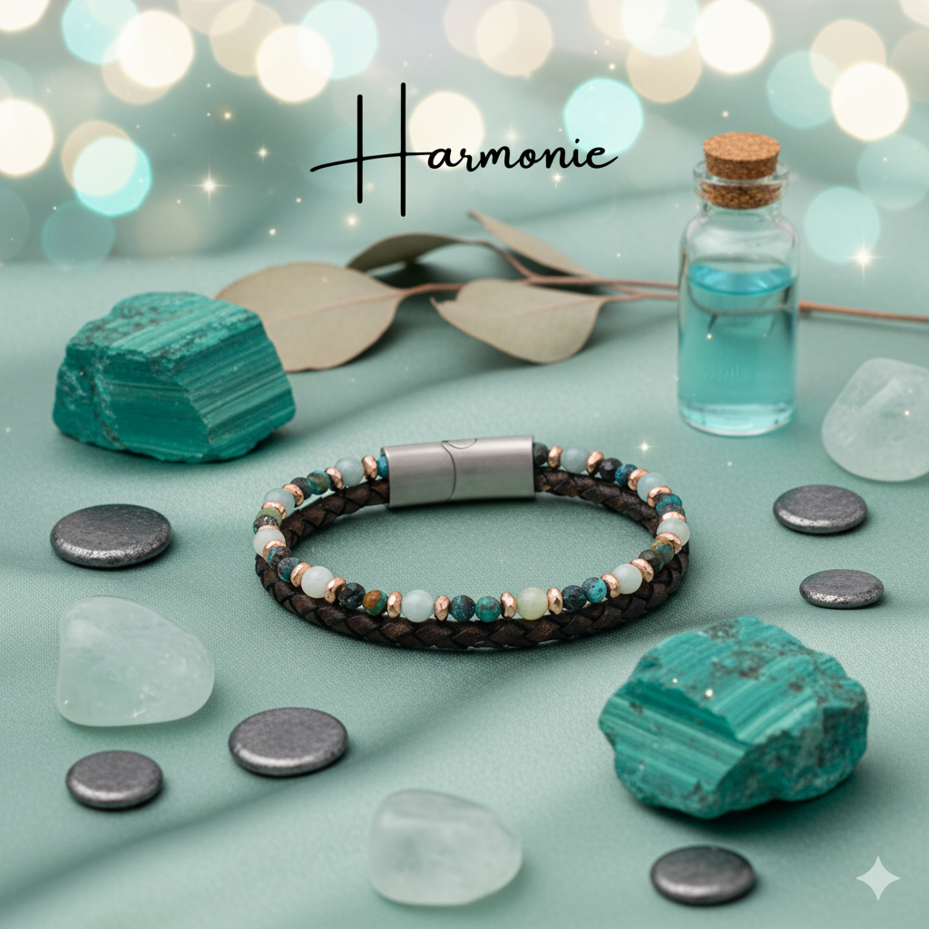 Damen Armband Harmony mit Aquamarin und Hämatit DAVUTA Spirit Jewellery