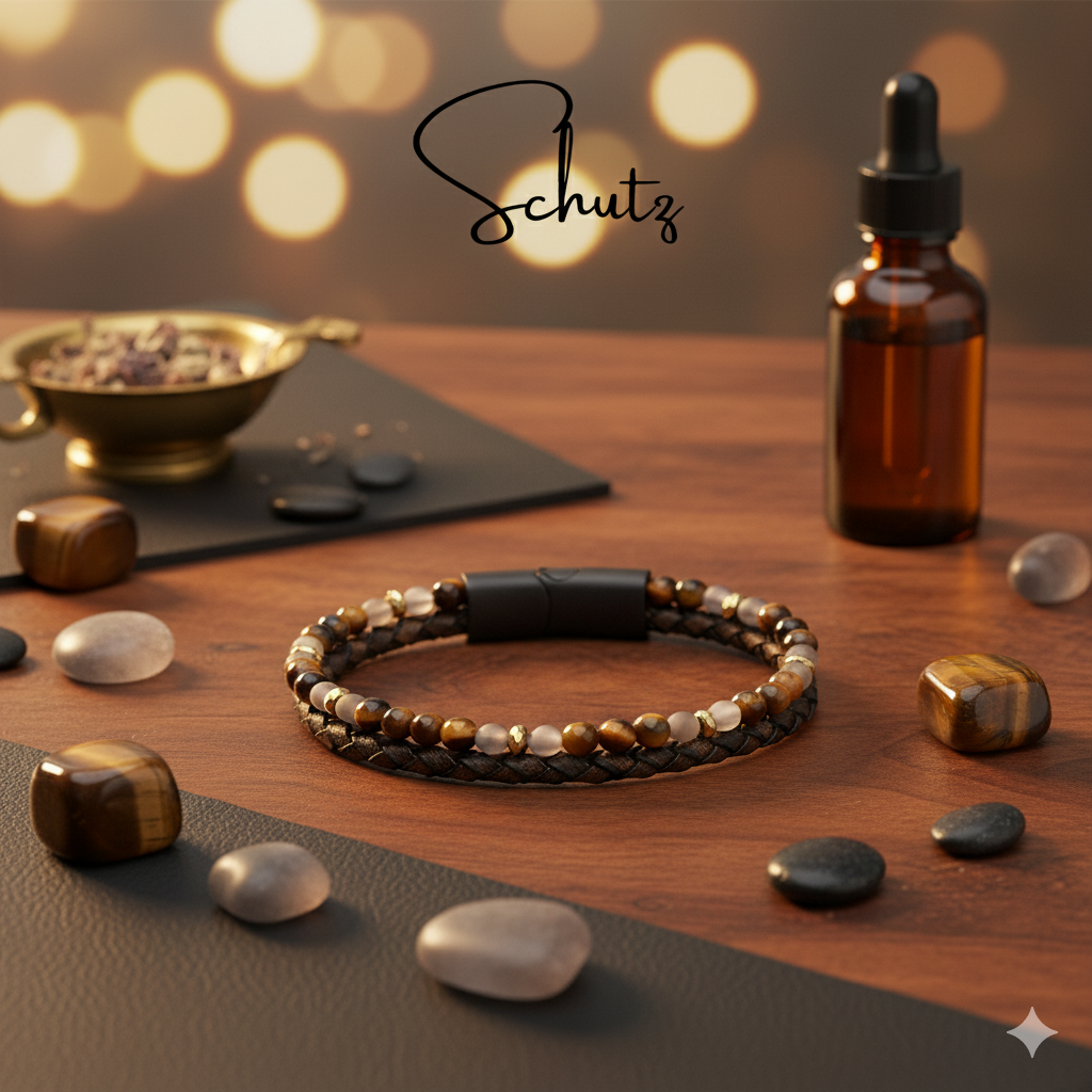 Damen Armband Protection mit Tigerauge und Rauchquarz DAVUTA Spirit Jewellery