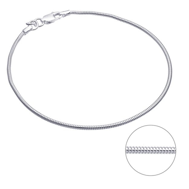 Damen Armband Schlangenkette Silber clean by DAVUTA
