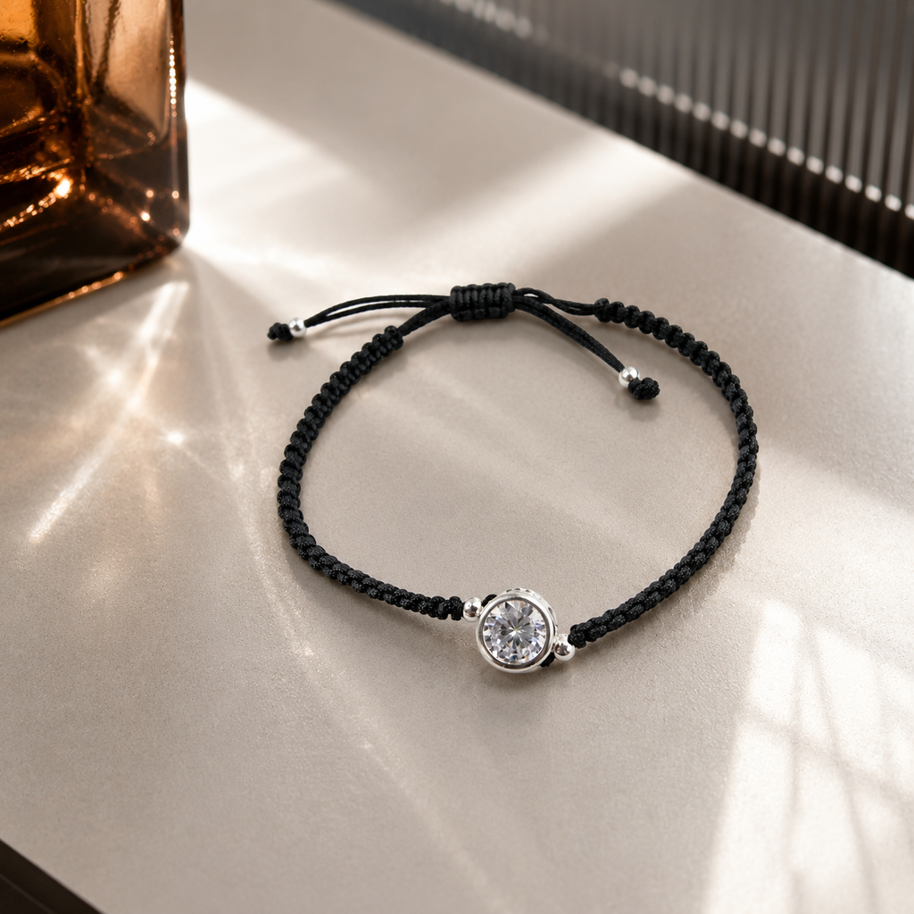 Damen Armband Ziehband mit Zentralstein und Silber by DAVUTA