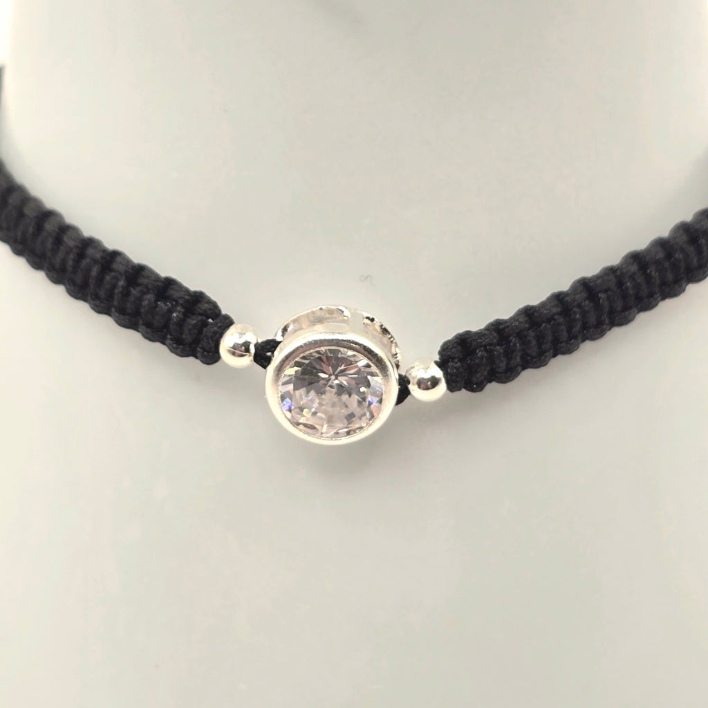 Damen Armband Ziehband mit Zentralstein und Silber Detail by DAVUTA