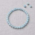 Damen Armband elastisch Aquamarin 6mm DAVUTA