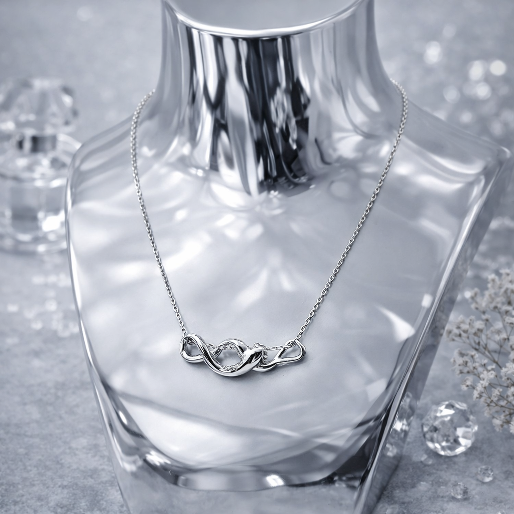 Damen Collier Schlange auf Büste in Silber by DAVUTA