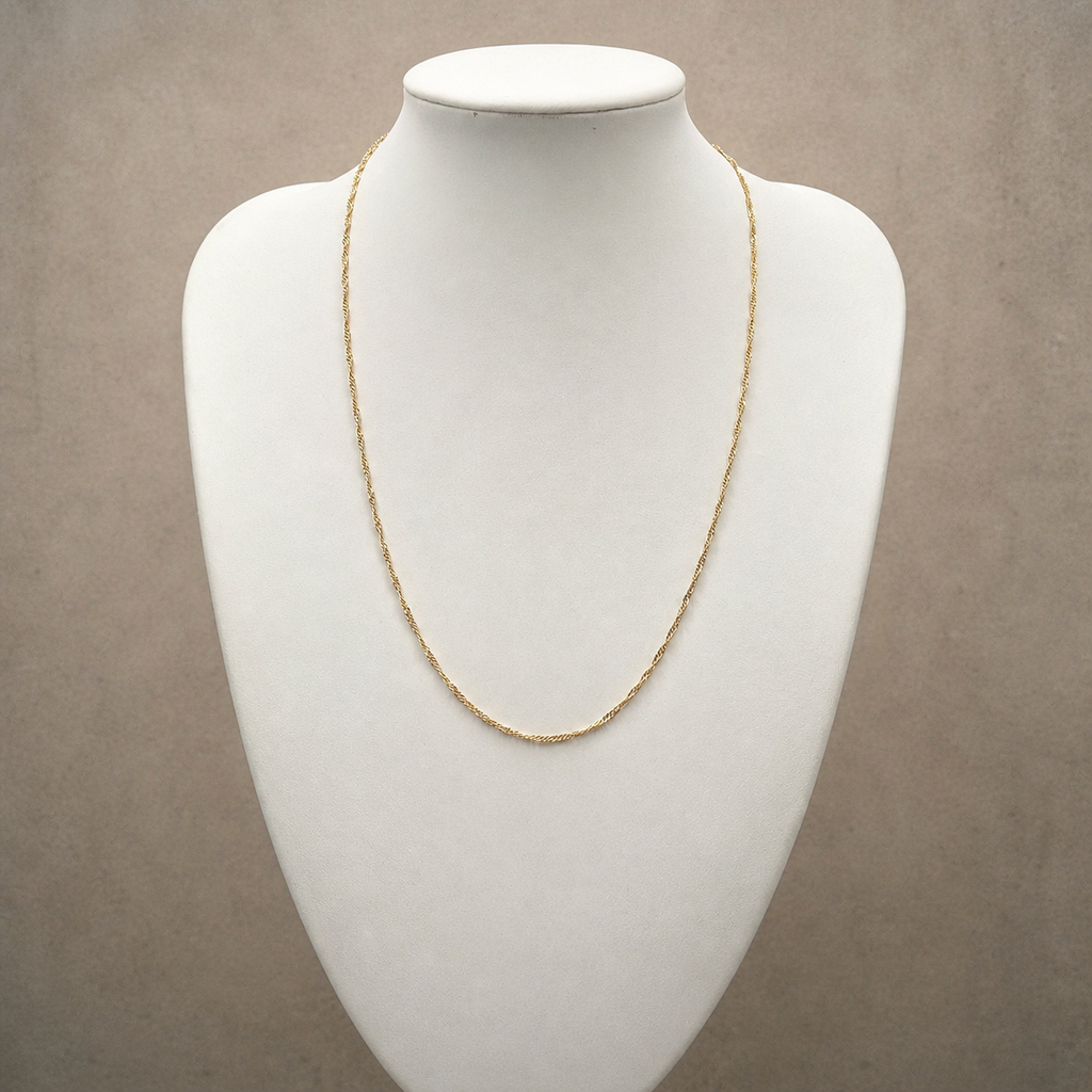 Damen Halskette Singapur 9 K Gold by DAVUTA