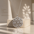 Damen Kette Blume des Lebens Silber mit Zirkonia by DAVUTA
