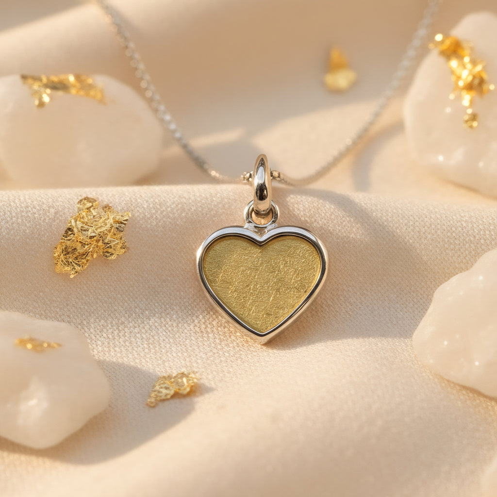 Damen Herz Kette Anhänger goldplatt Silber Davuta