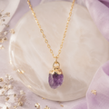 Damen Kette mit Anhänger Geburtsstein Februar Amethyst DAVUTA