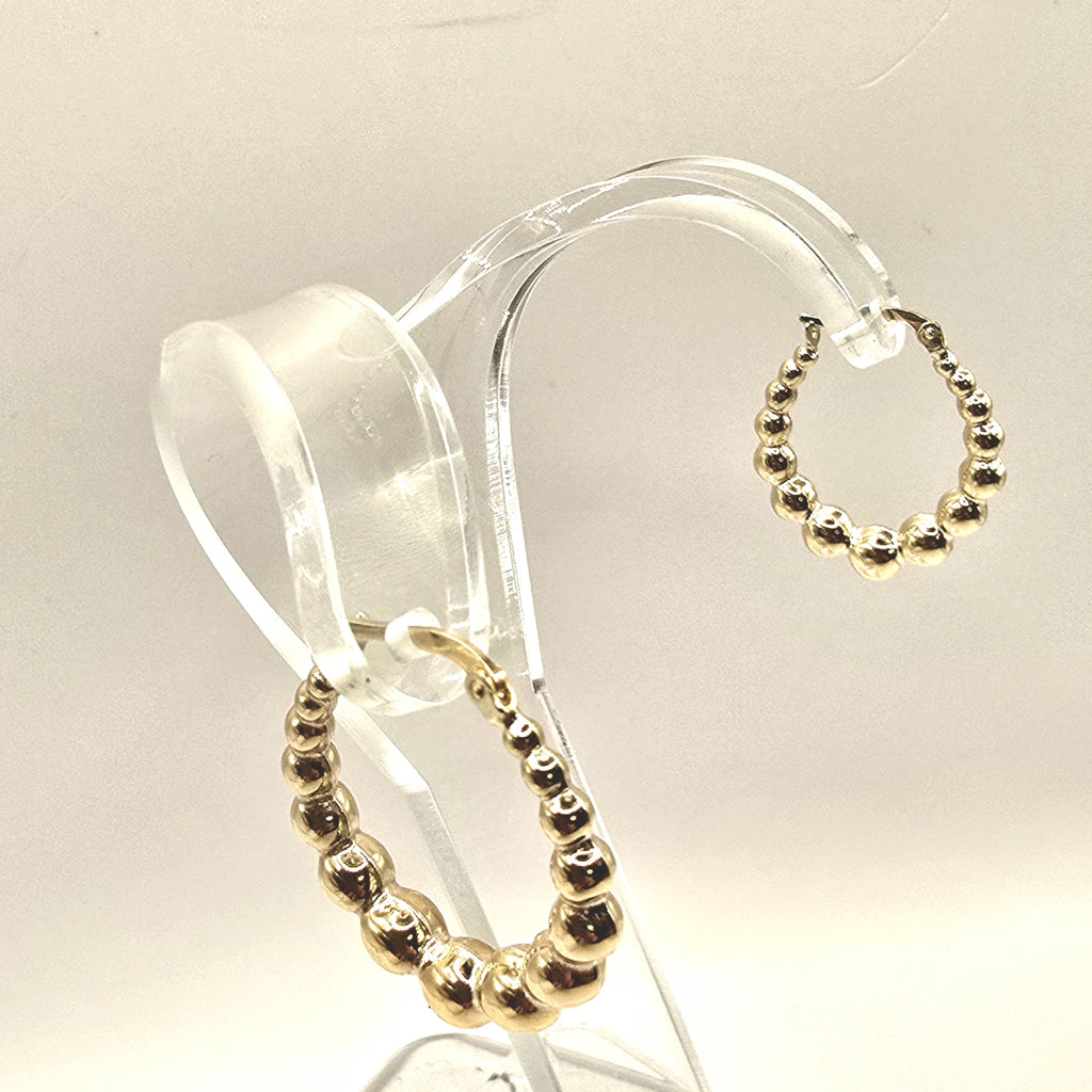 Damen Ohrring Creole Kugeln Gold clean by DAVUTA