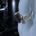 Damen Ring Druse Titanium silber nah bei DAVUTA