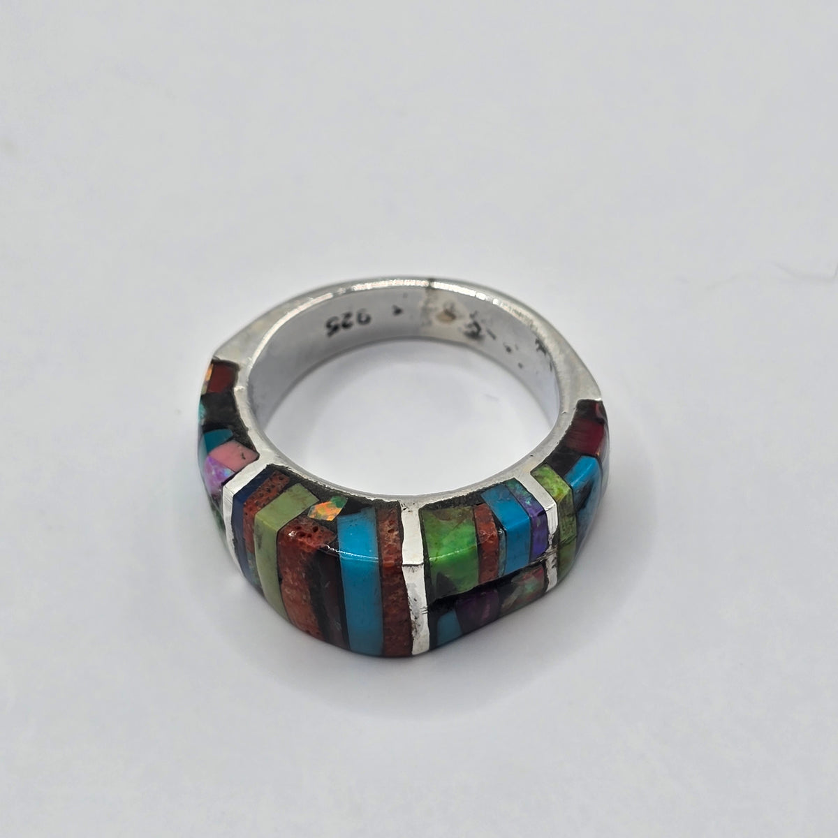 Damen Ring Edelsteinmix Unikat Silber Statement clean 4