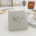 Damen Ring Kreis Silber mit Zirkonia by DAVUTA