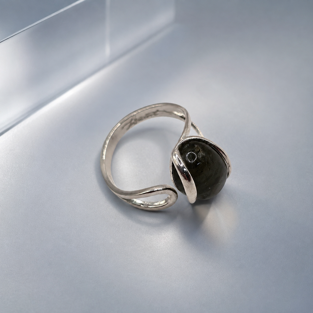 Damen Ring Labradorit Silber verstellbar by DAVUTA